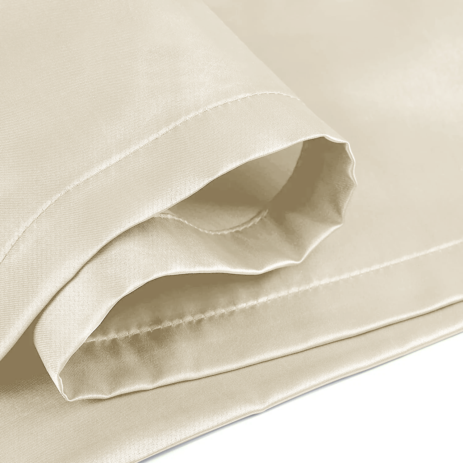 Ivory Satin Silk Pillowcases Pair