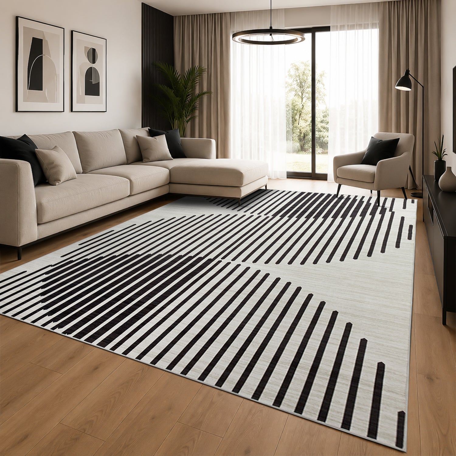 Jett Printed Pattern Rug Non-Slip Area Carpet