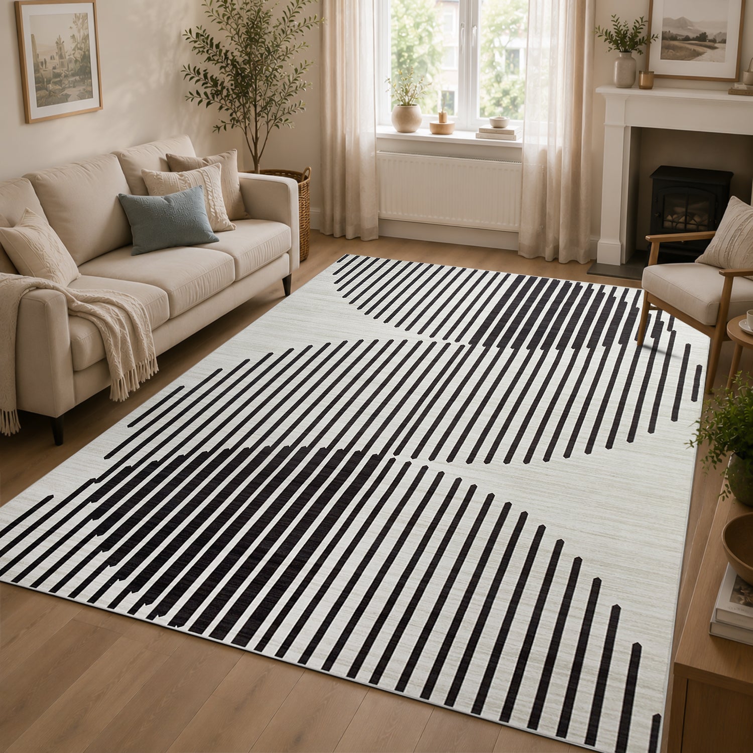 Jett Printed Pattern Rug Non-Slip Area Carpet