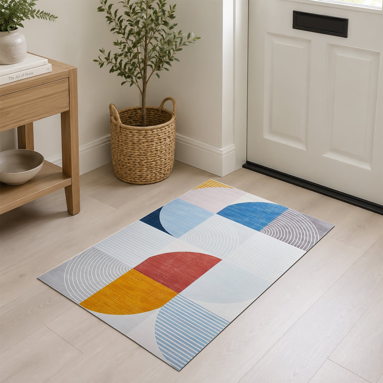 Large neutral rug for living room