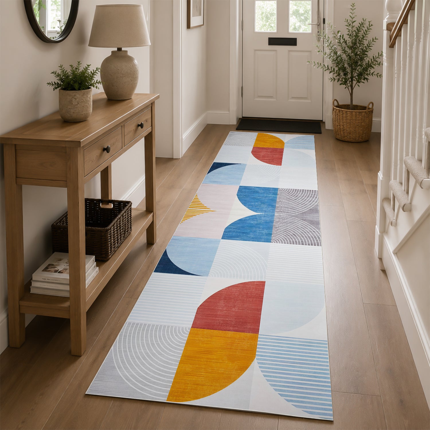 Large neutral rug for living room