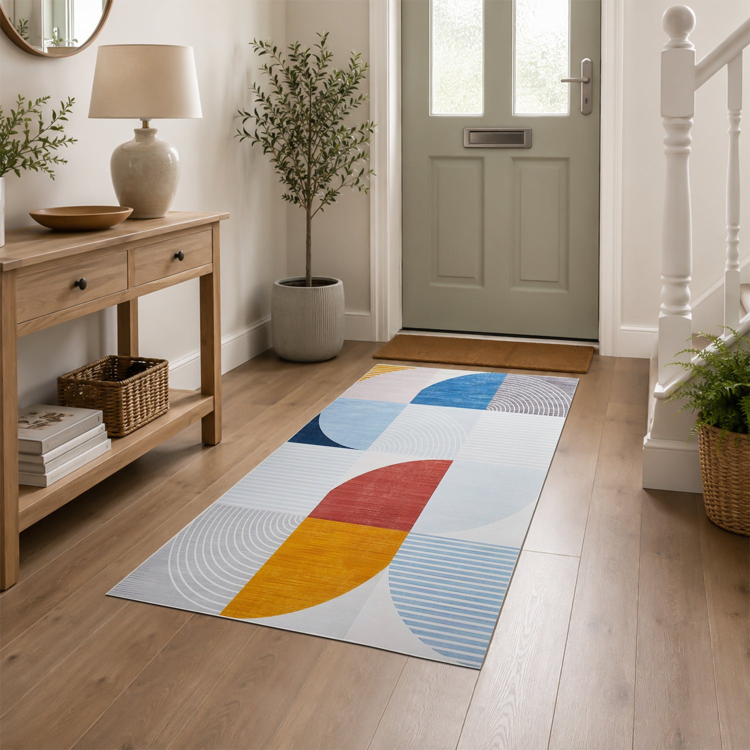 Large neutral rug for living room