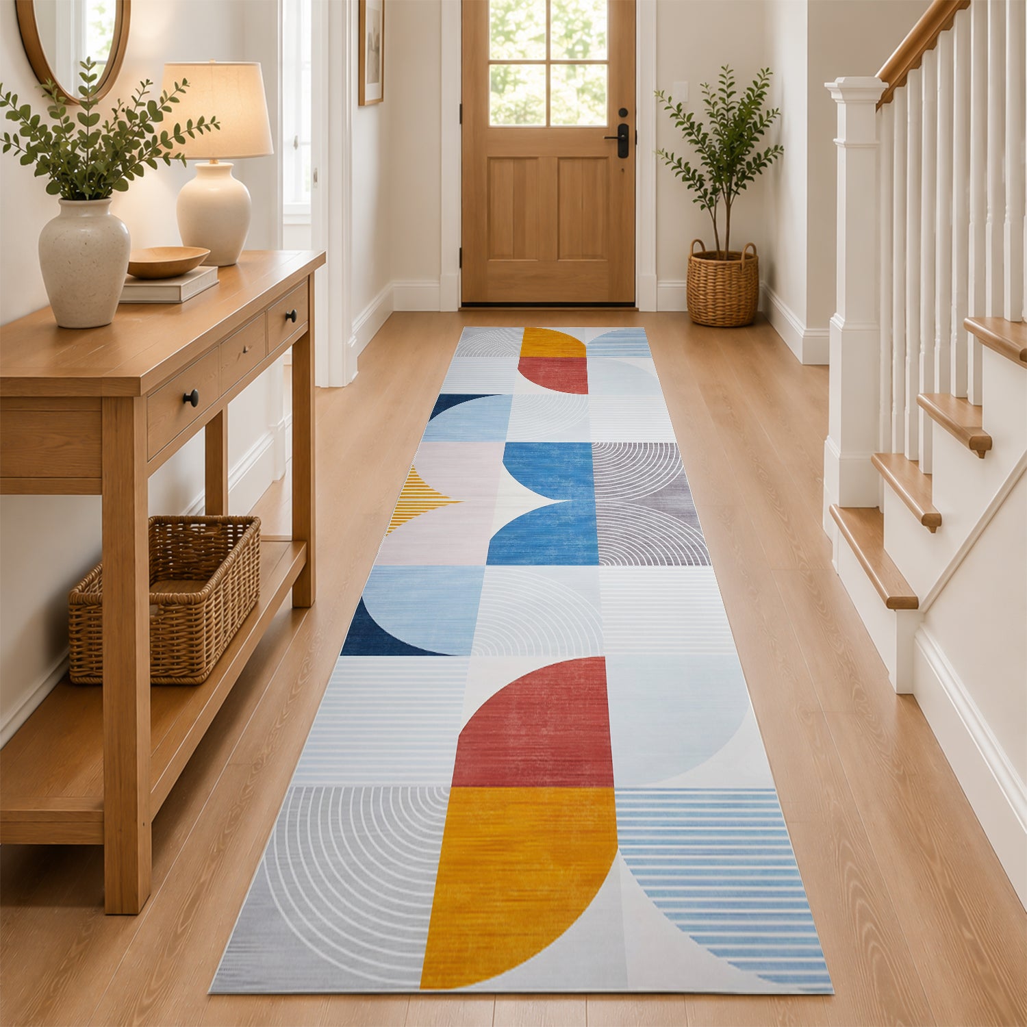 Large neutral rug for living room