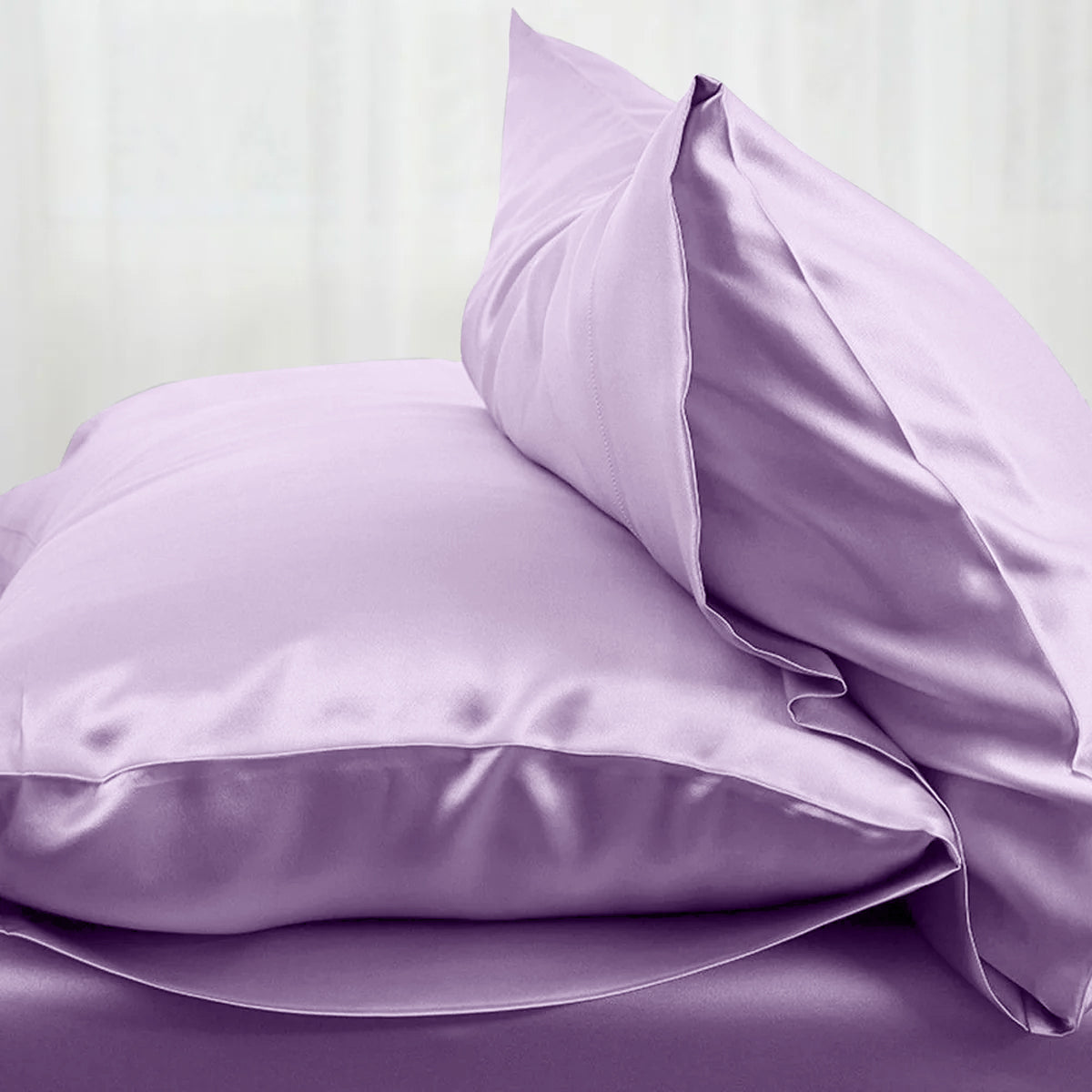 lavender satin silk pillowcases