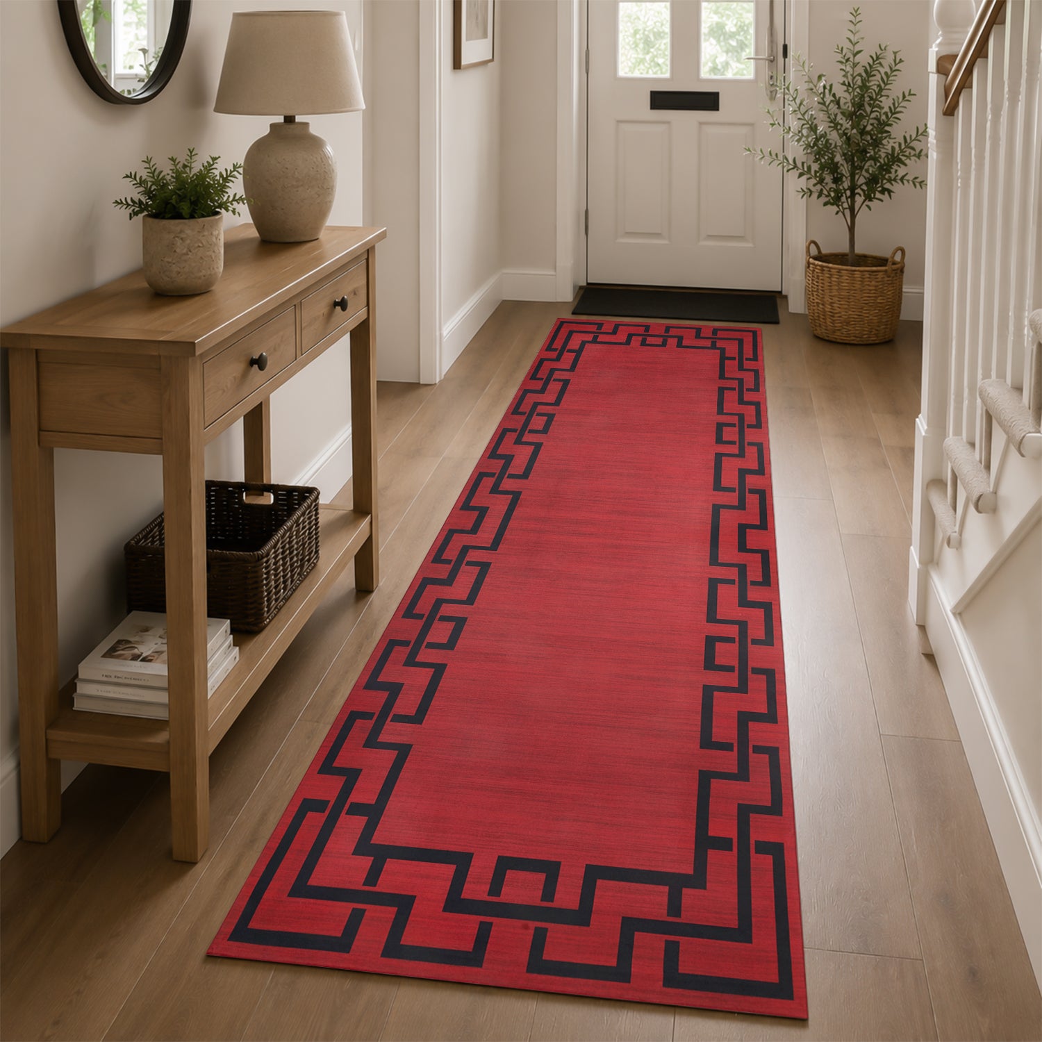 Modern Style Red Rug for Living Room