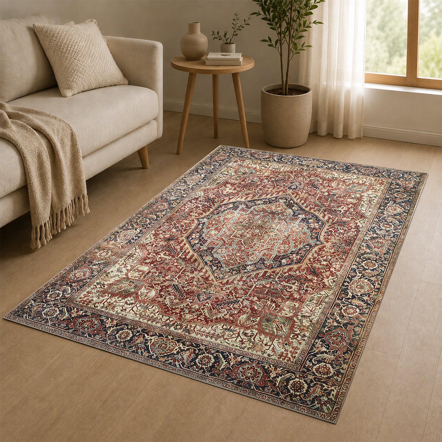 Antique Style Rug for Living Room & Bedroom