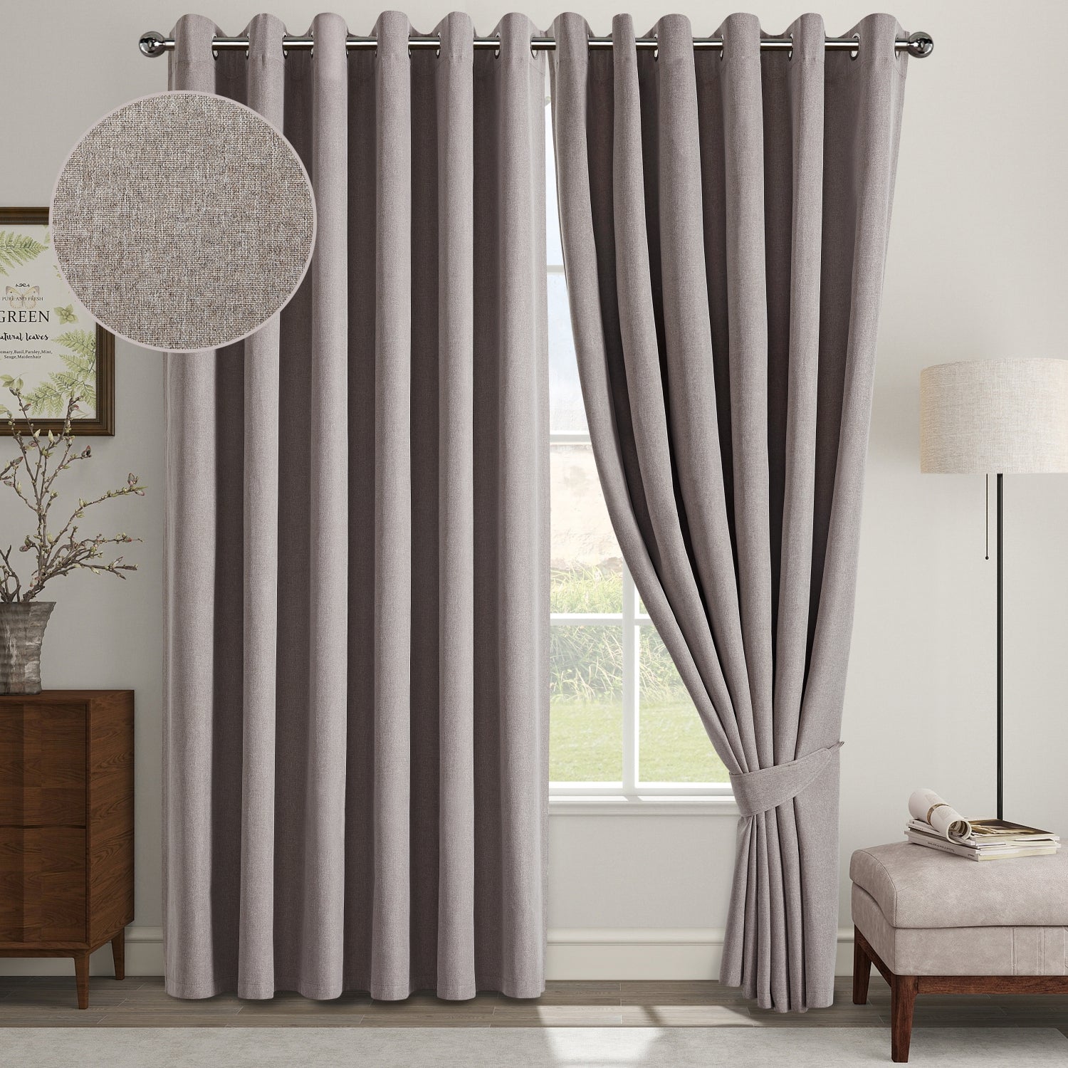 Eyelet Rings Top Curtains Blackout 