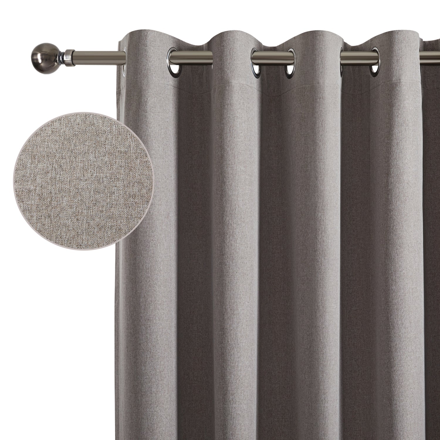 Eyelet Rings Top Curtains Blackout 