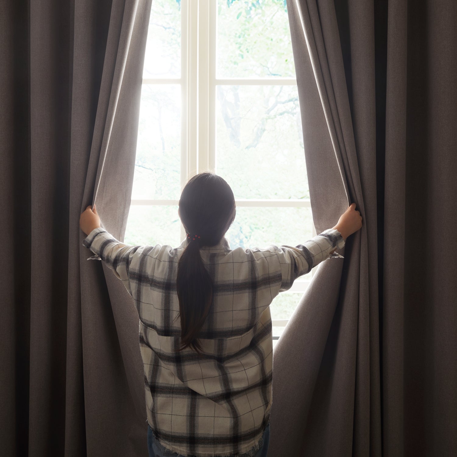 Eyelet Rings Top Curtains Blackout 