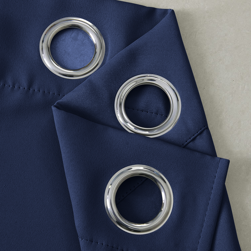 Ring Top Thermal Blackout Curtains Navy