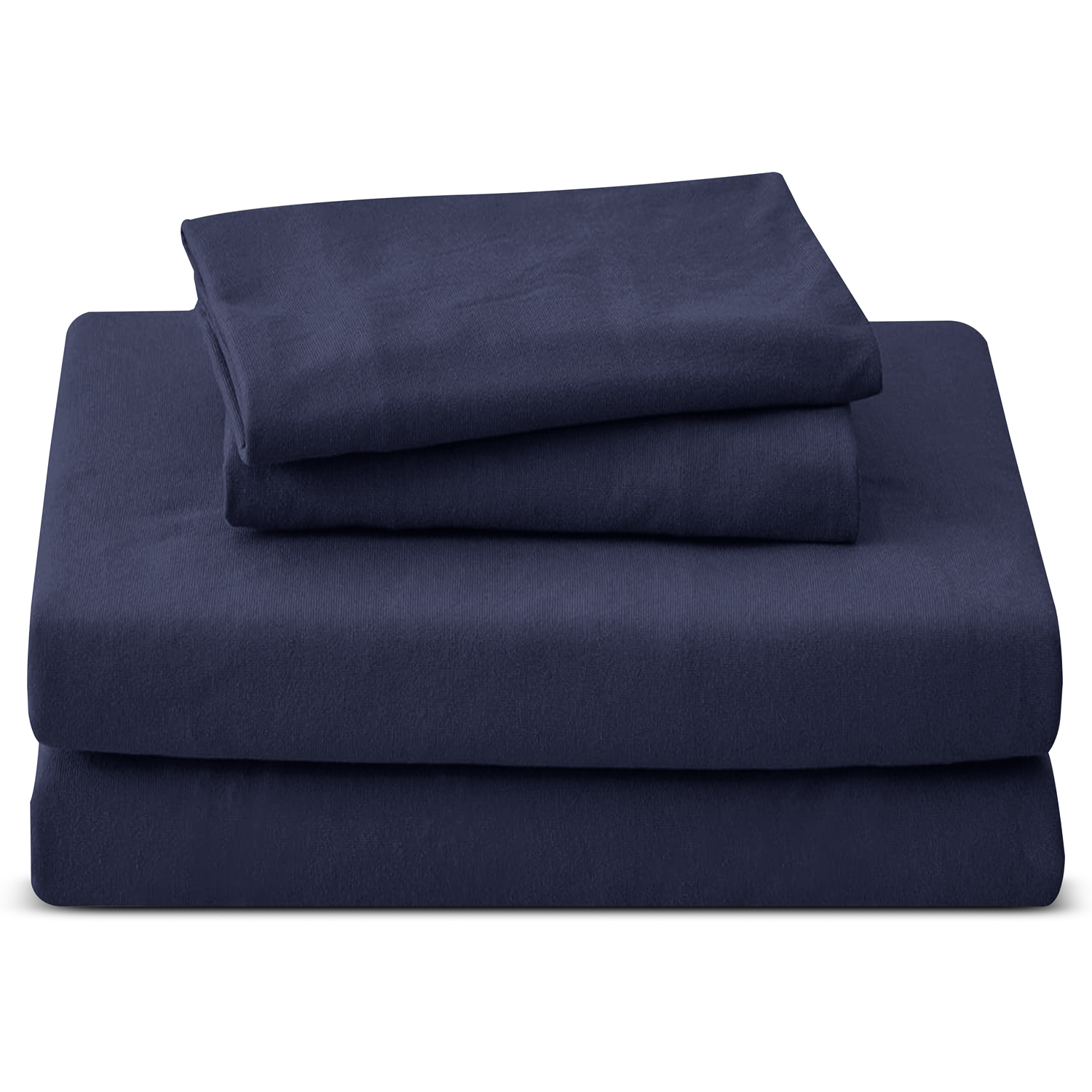 4 Piece Plain Bedding Set Navy Blue