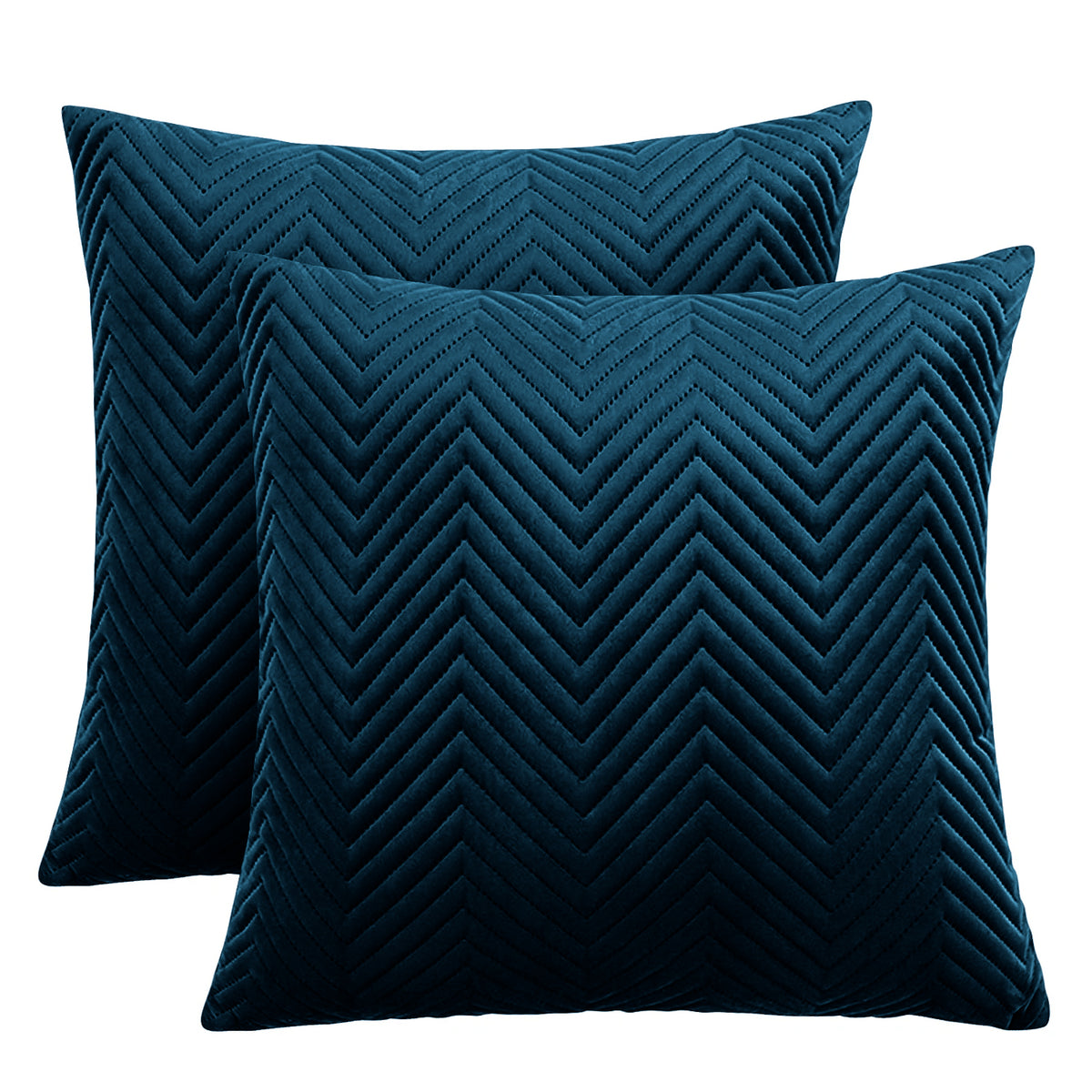 Embossed Velvet Sofa Pillows Cover Pack Of 2 Covers & Filled Cushion
