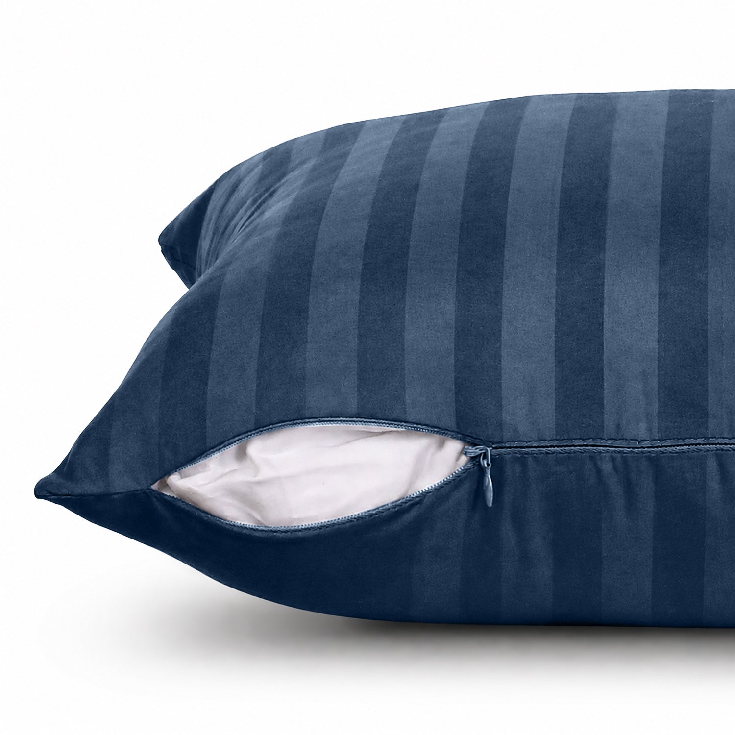 Pair of Soft Microfibre Stripe Cushion Covers for Bed & Living Room Decor