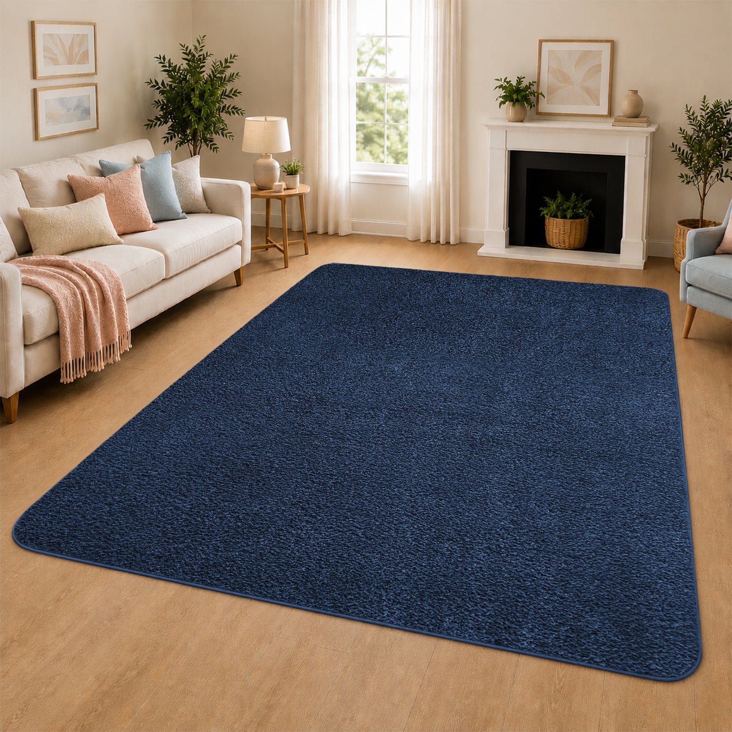 Fluffy Large Area Rug - Low Pile & Thick Pashmina Style