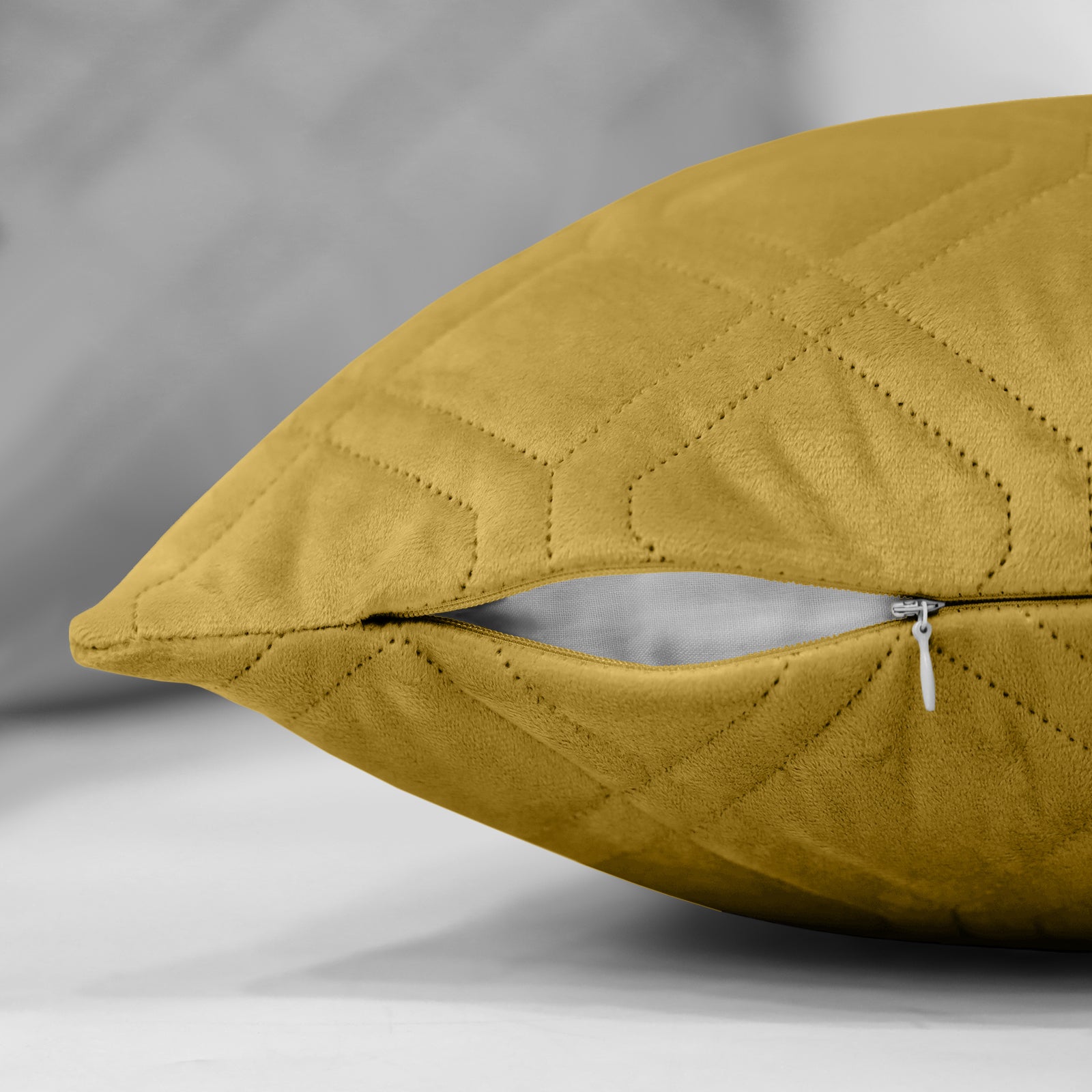 Pack Of 2 Embossed Velvet Cushion Cover Diamond Pattern