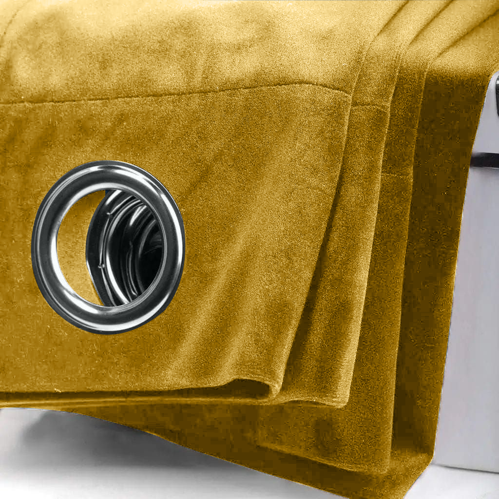 Ochre Velvet Curtains