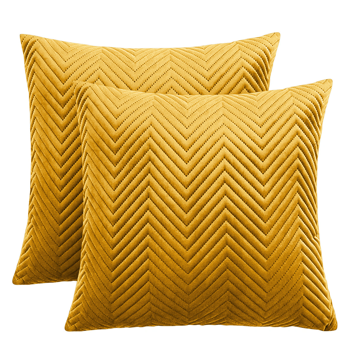 Embossed Velvet Sofa Pillows Cover Pack Of 2 Covers & Filled Cushion