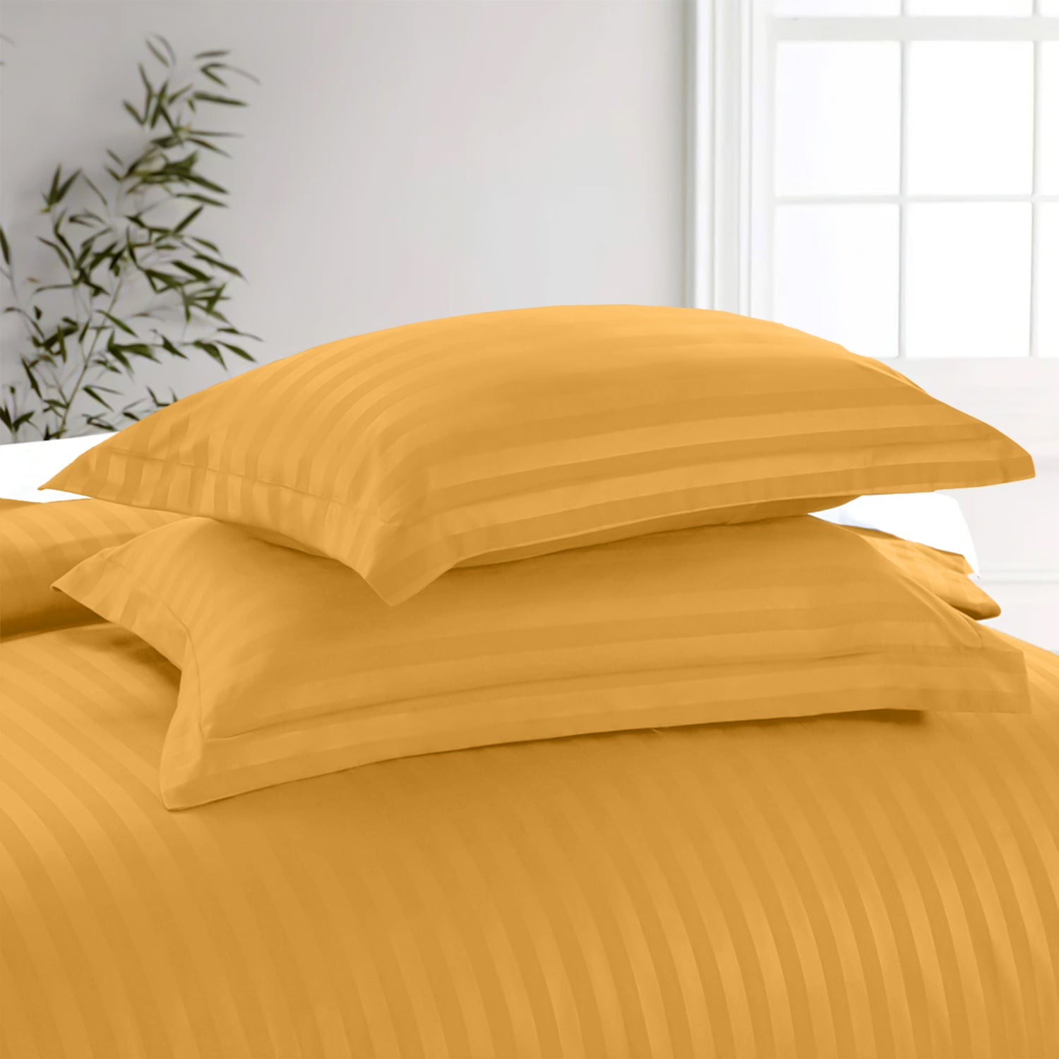 Ochre Stripe Duvet Cover Set