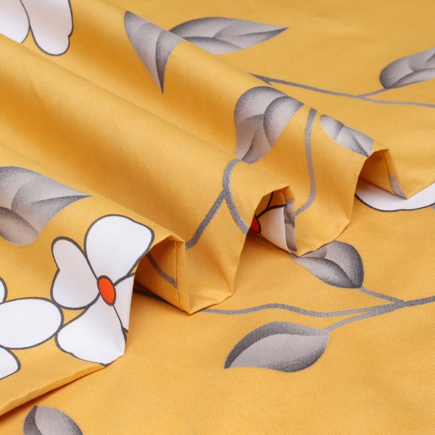 Ochre Flower Duvet Cove