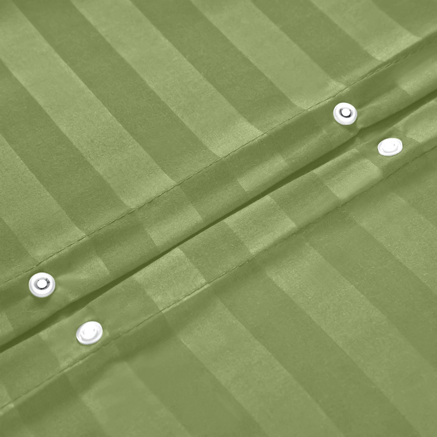 Olive Green Stripe Duvet Cover Set