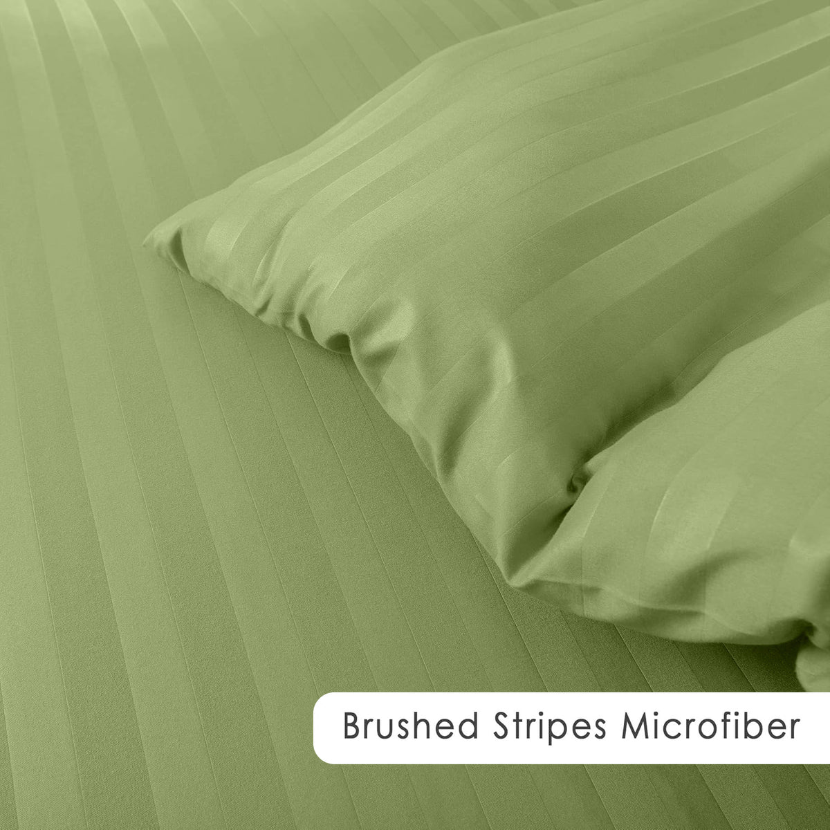 4 Piece Striped Duvet Cover Complete Bedding Set