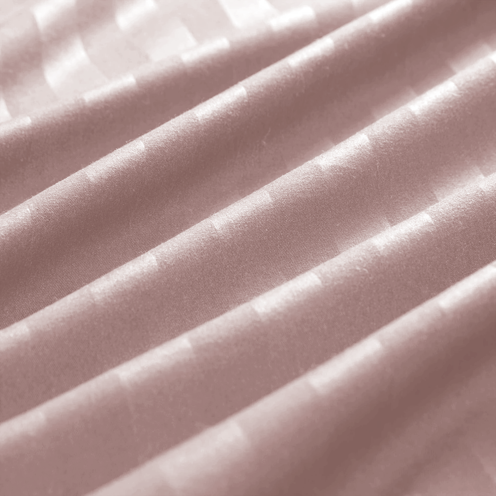 Peach Stripe Duvet Cover Set