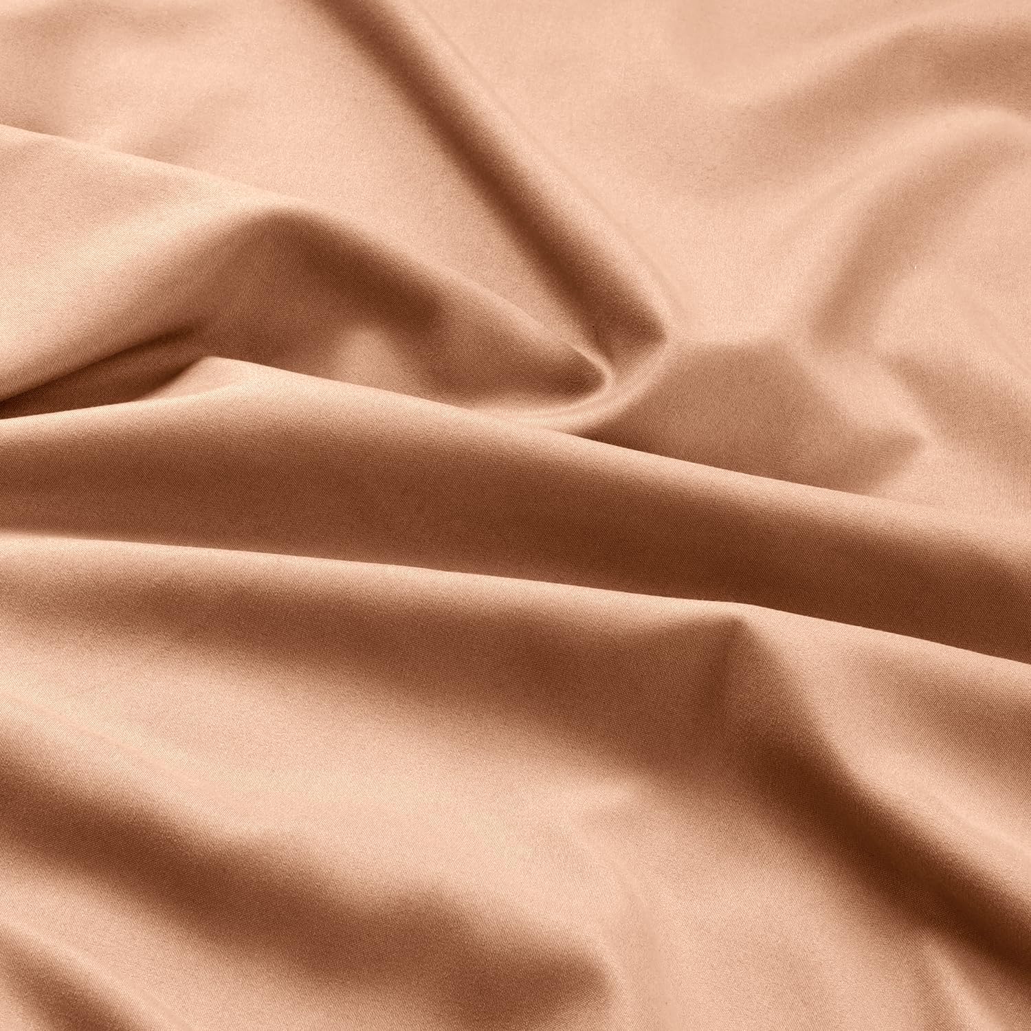 4 Piece Plain Bedding Set Peach
