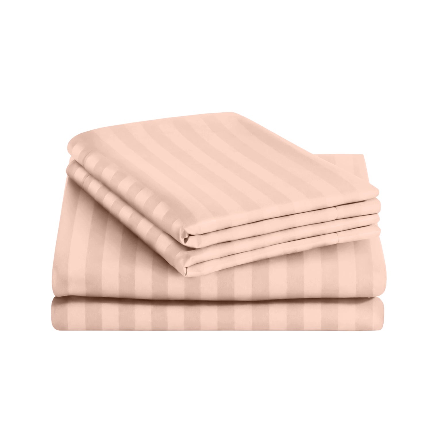 Peach Stripe Duvet Cover Set