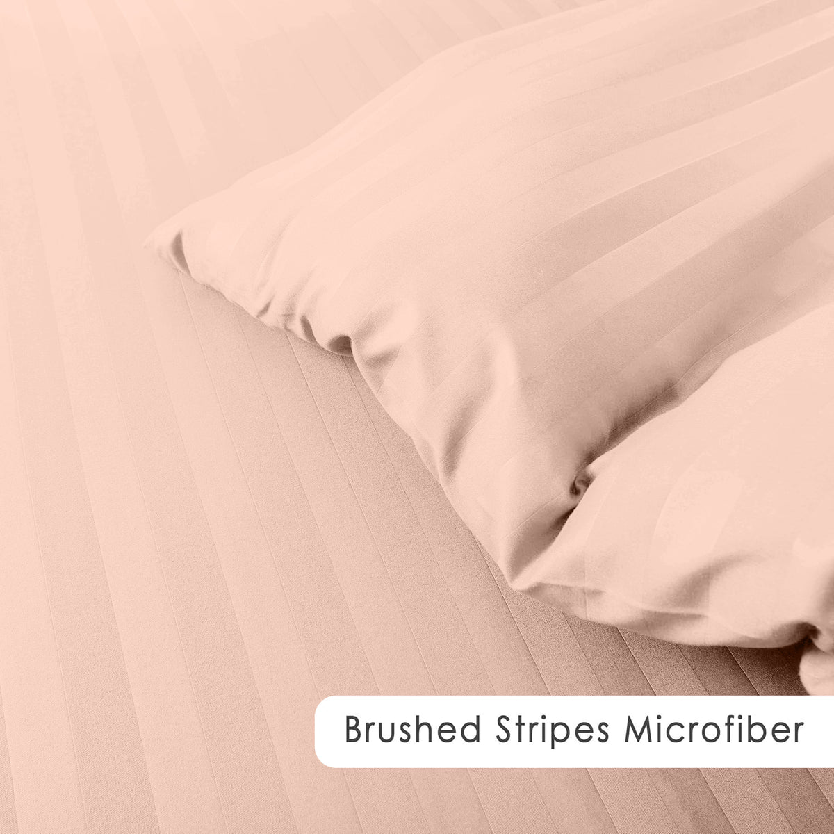 4 Piece Striped Duvet Cover Complete Bedding Set