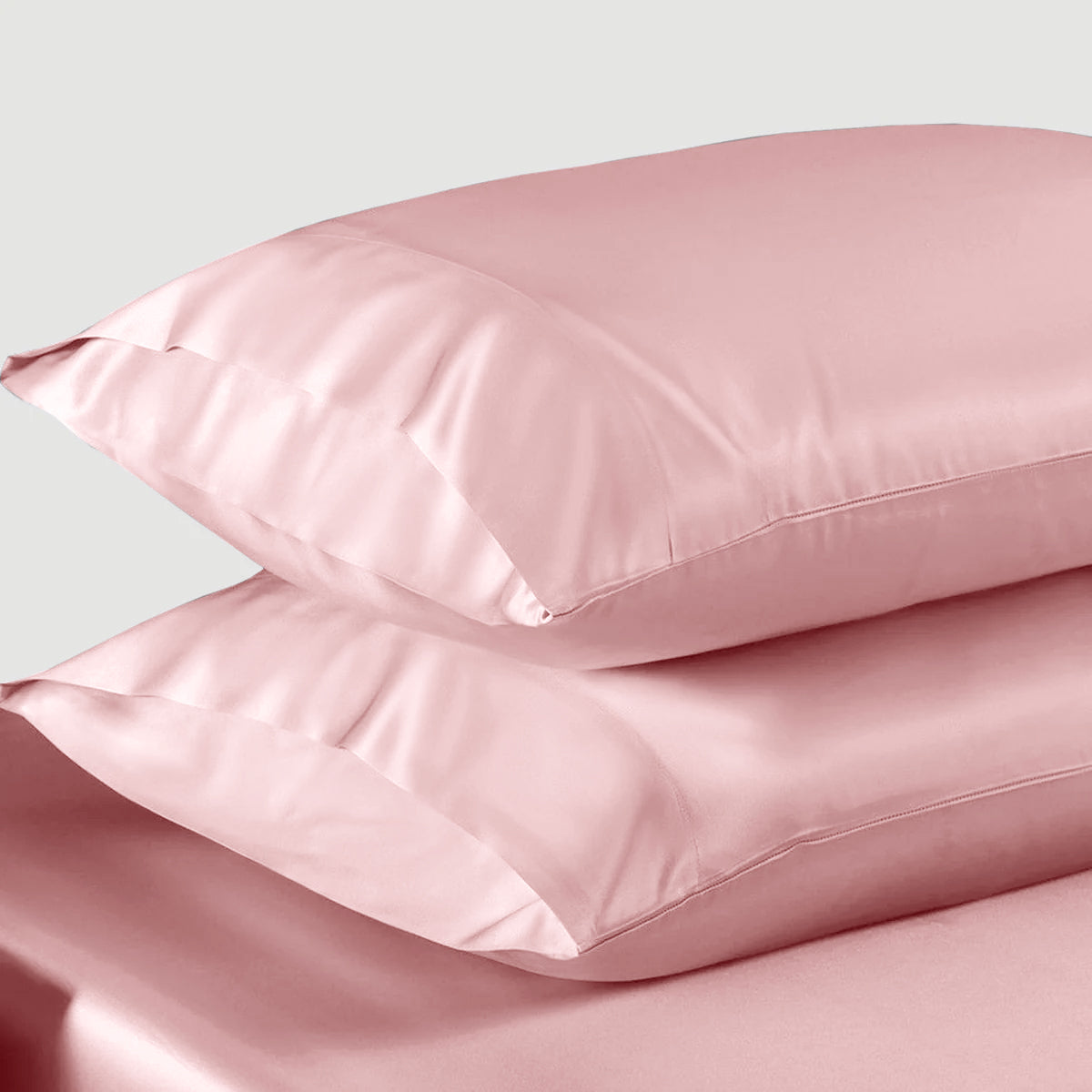 Pink silk pillowcases