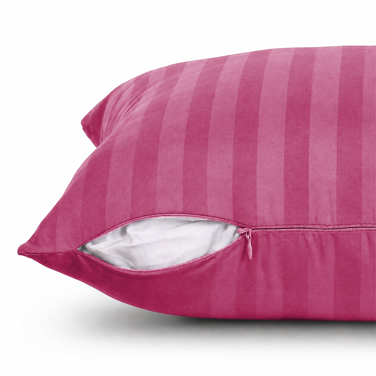 Pair of Soft Microfibre Stripe Cushion Covers for Bed & Living Room Decor