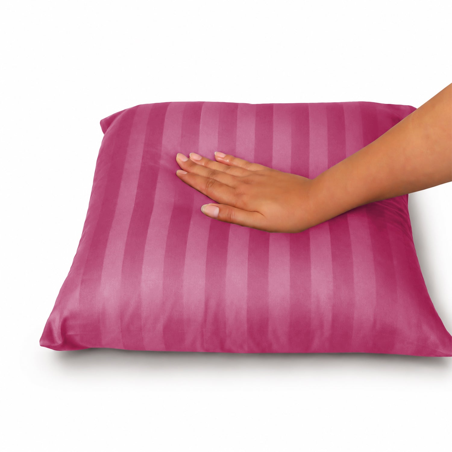 Pair of Soft Microfibre Stripe Cushion Covers for Bed & Living Room Decor