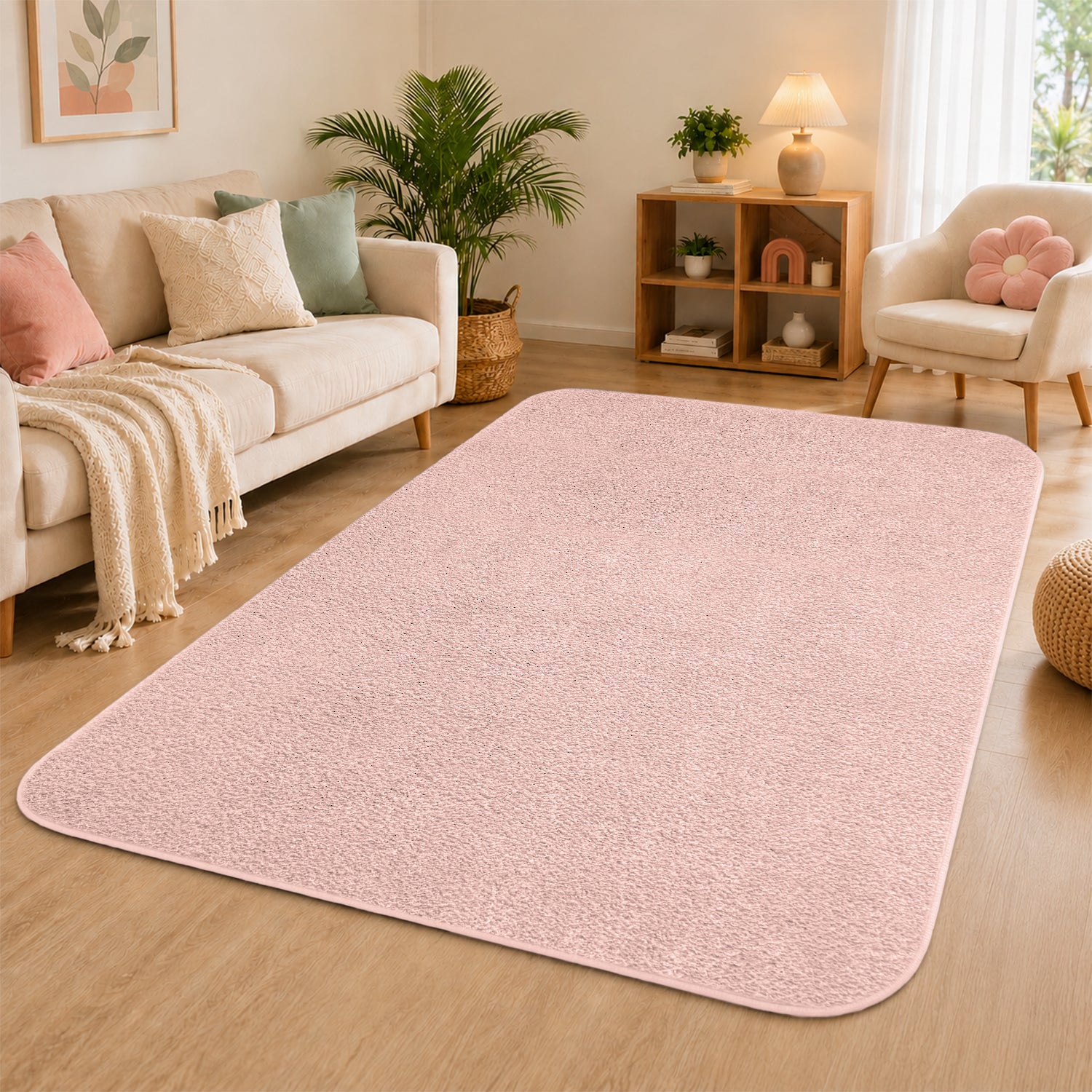 Fluffy Large Area Rug - Low Pile & Thick Pashmina Style
