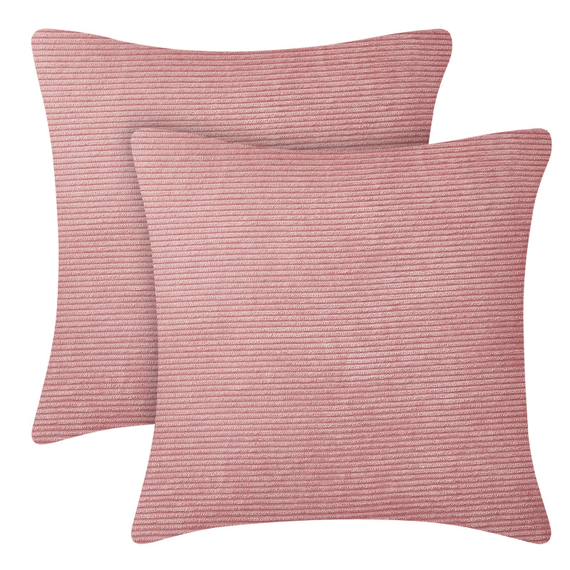 Velvet Corduroy Cushion Covers Pink