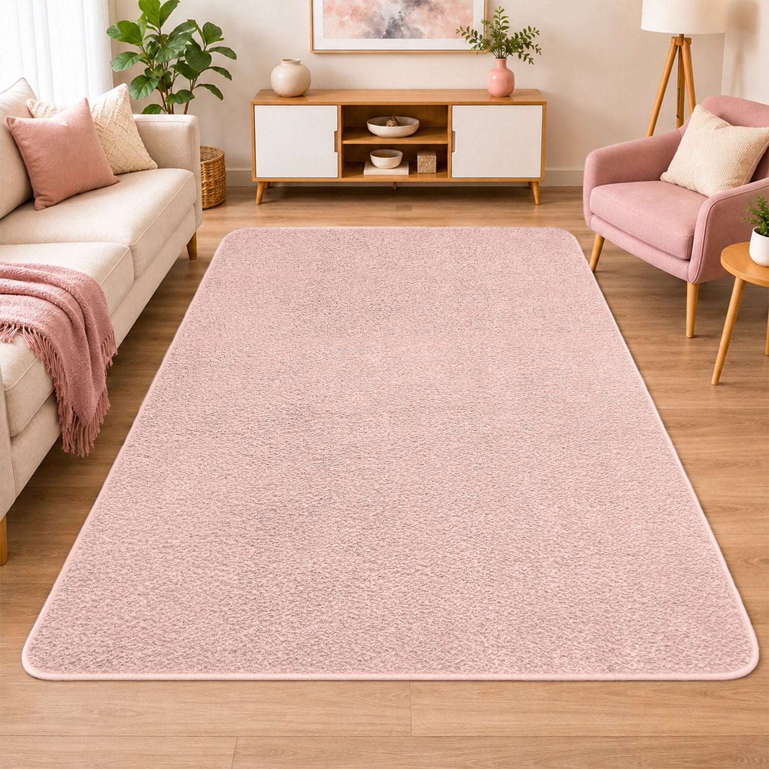 Fluffy Large Area Rug - Low Pile & Thick Pashmina Style