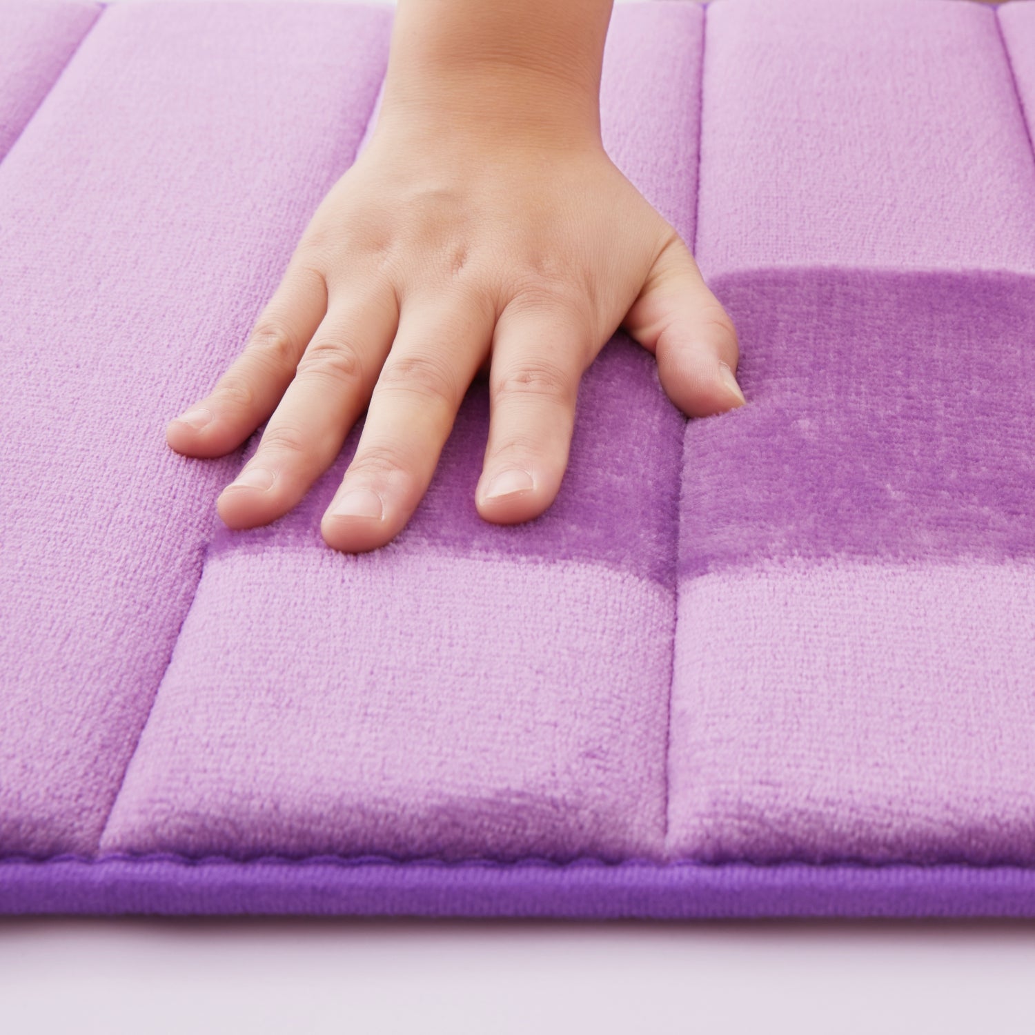 purple bath mat