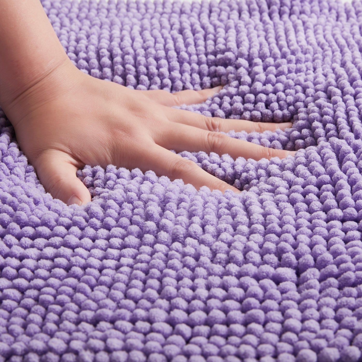 Chenille Bath Mat Purple