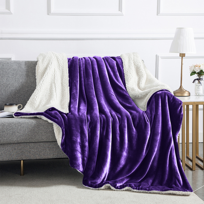 Sherpa Blanket Fluffy Throw Single, Double & King Size