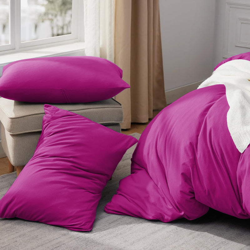 Purple Duvet Cover Bedding Set Plain Dyed