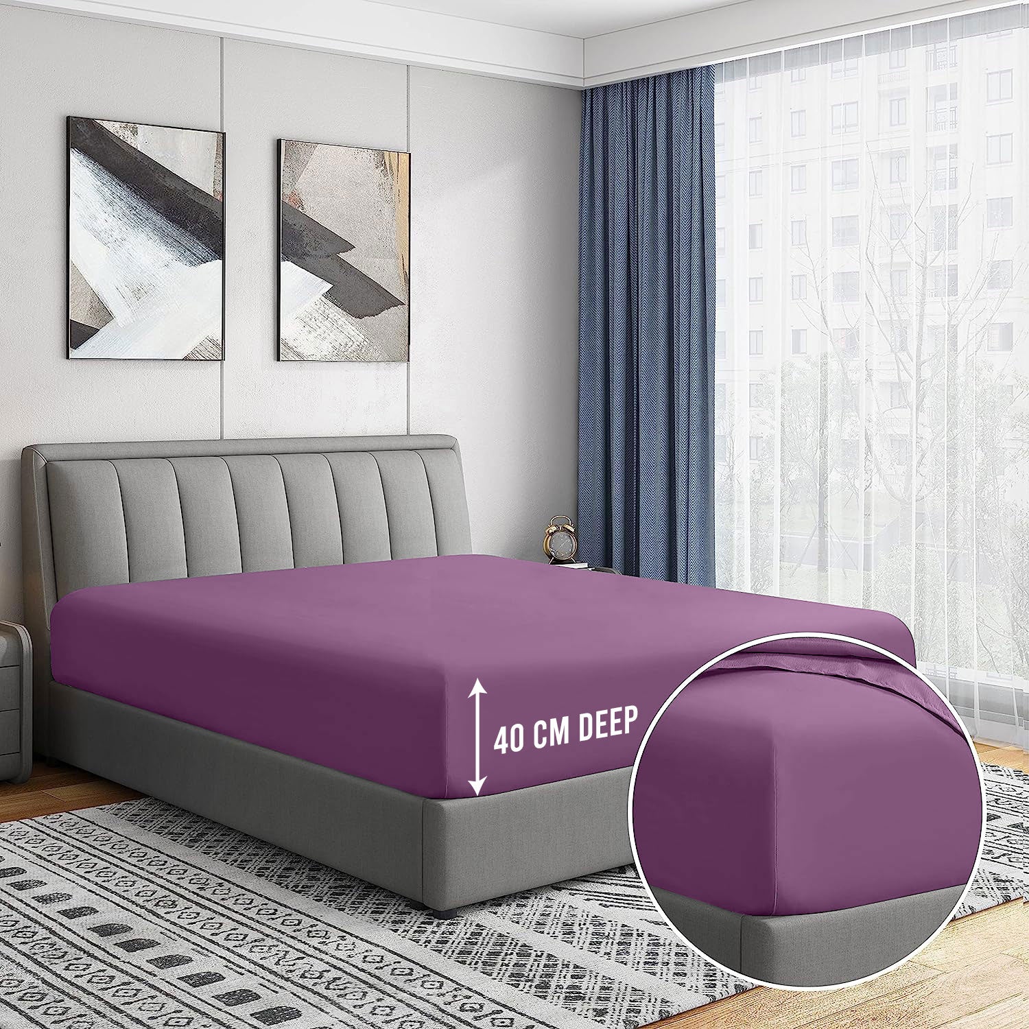 Purple queen size sheets sales