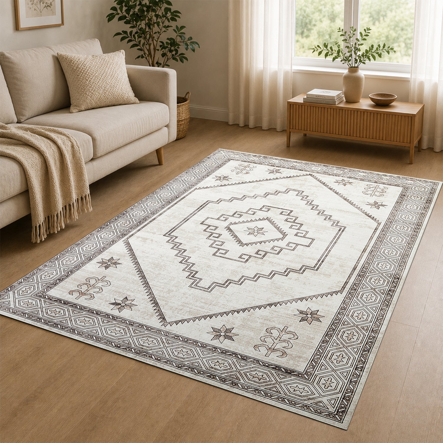 Modern Tribal Rug Perfect for Living & Dining Rooms