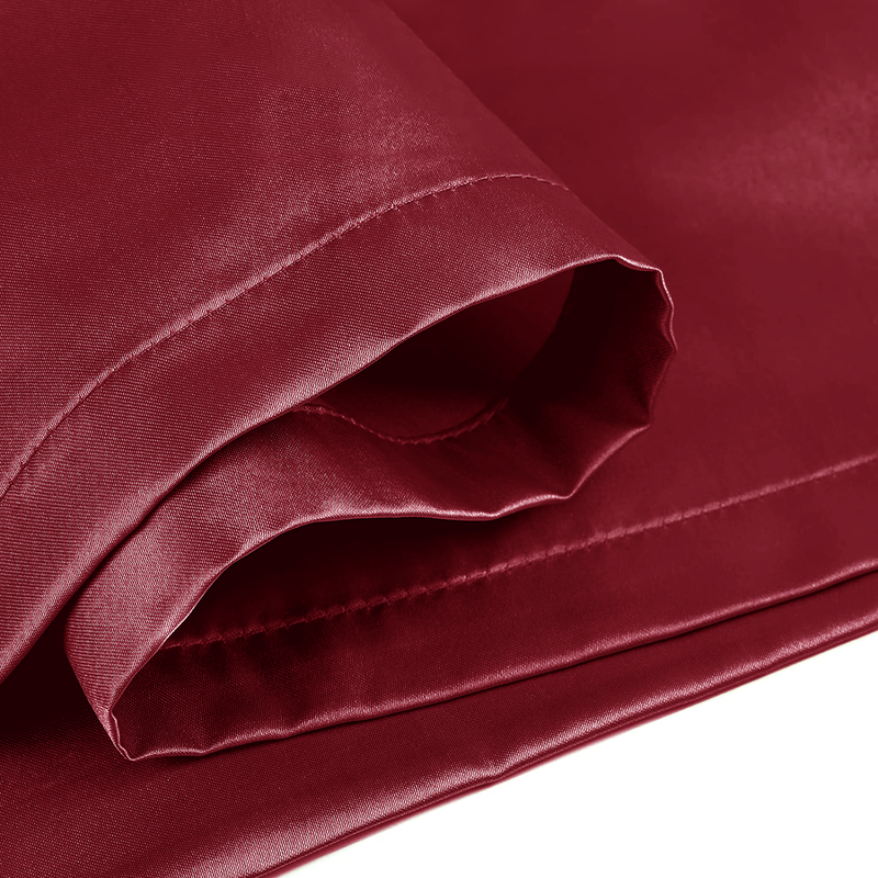 Burgundy silk pillowcases