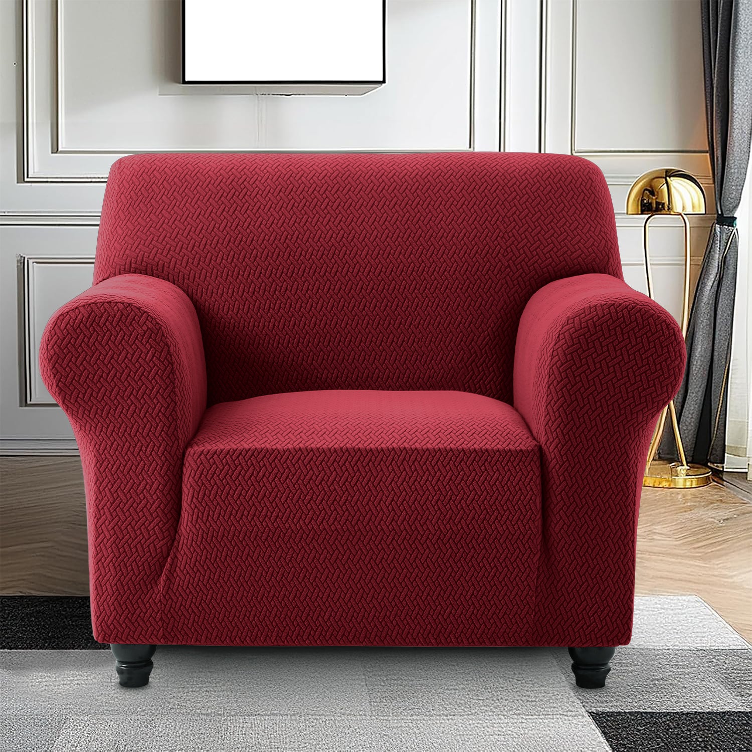 red 1 seater sofa cover