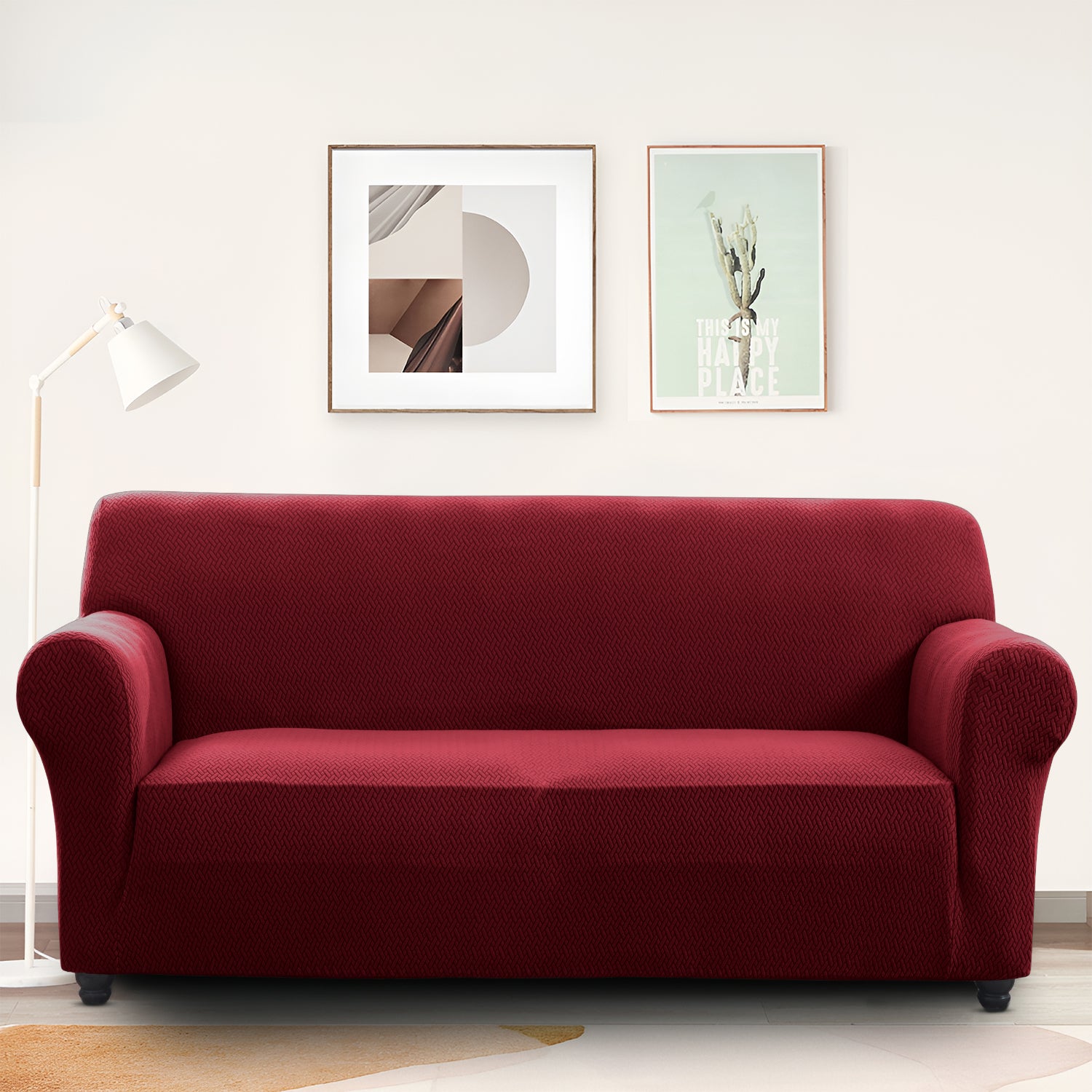 Red 3 Seater Sofa Cover