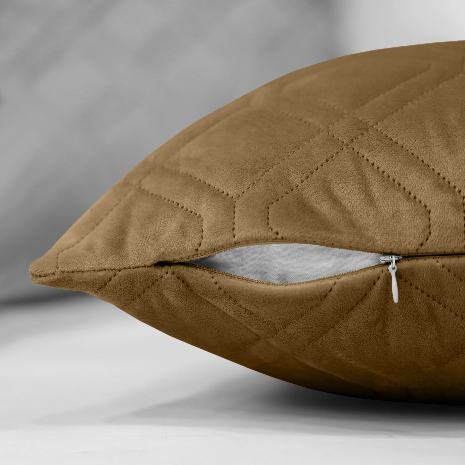 Pack Of 2 Embossed Velvet Cushion Cover Diamond Pattern