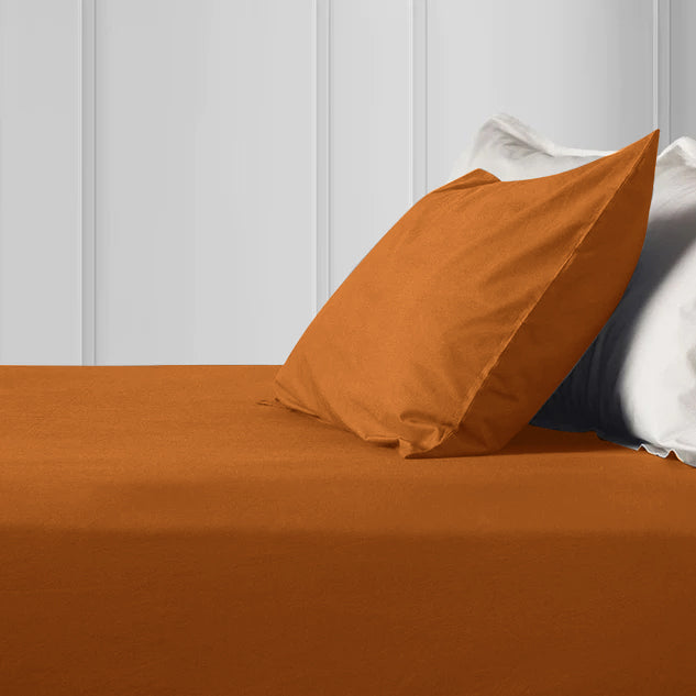 Rust Pillowcases Plain Dye Pair