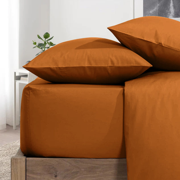 Rust Pillowcases Plain Dye Pair