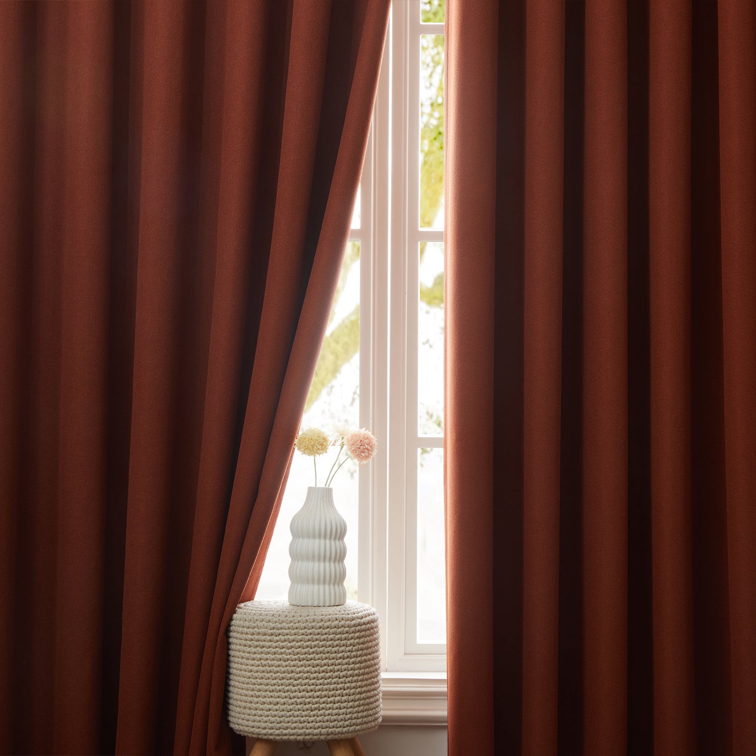 100% Blackout Linen Curtains  Luxury Thermal Eyelet Ready Made