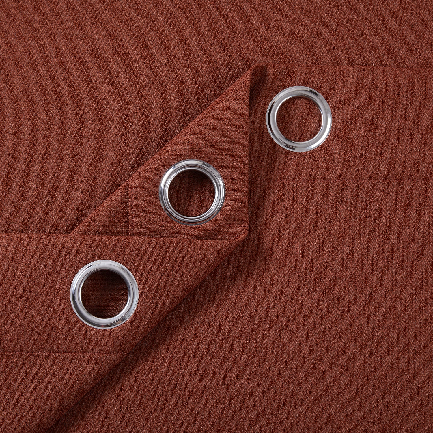 100% Blackout Linen Curtains  Luxury Thermal Eyelet Ready Made