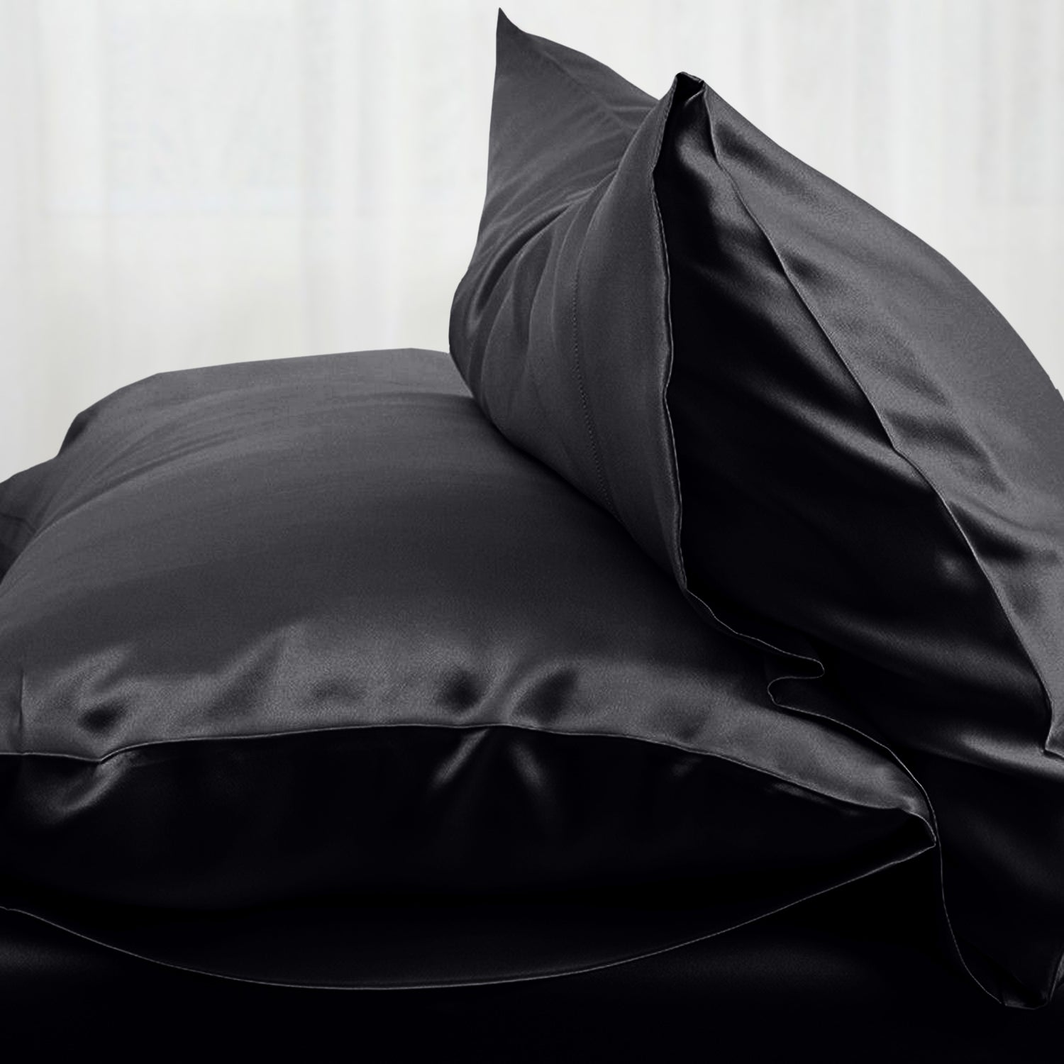 black silk pillowcase